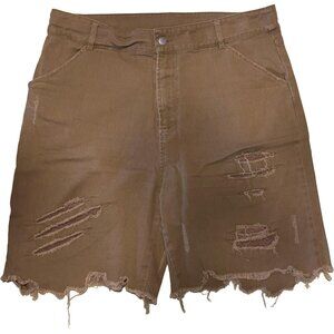 Universal Studios Shorts Wolfman Distressed Brown L Dark Universe